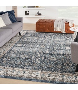 Nourison Ki100 American Manor - Amr01 Blue Ivory Area Rug 7 ft. 10 in. X 9 ft. 10 in. Rectangle