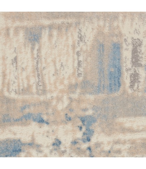 Nourison Solace Area Rug SLA08 Ivory/Grey/Blue 2'3" x 7'3"