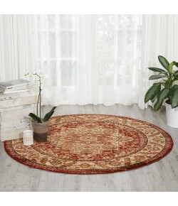 Nourison Delano - Del05 Brick Area Rug 5 ft. 3 X Round