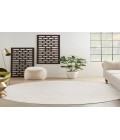 Nourison Versatile Ivory White NRV01 8 ft. Round Rug