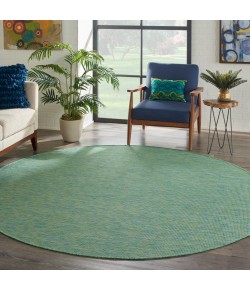 Nourison Positano - Pos01 Blue Green Area Rug 8 ft. X Round