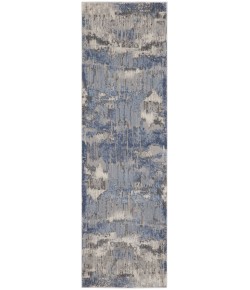 Nourison Grand Expressions - Gne04 Blue Grey Area Rug 2 ft. 2 in. X 7 ft. 6 in. Runner