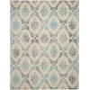 Nourison Tranquil(Traql) - Tra09 Ivory Turquoise Area Rug 8 ft. 10 X 11 ft. 10 Rectangle