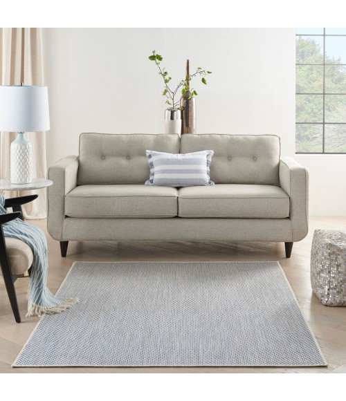 Nourison Courtyard Area Rug COU01-Ivory Blue