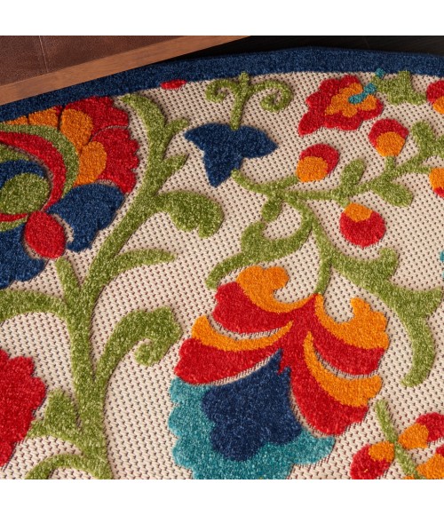 Nourison Aloha Round Area Rug ALH17-Multicolor