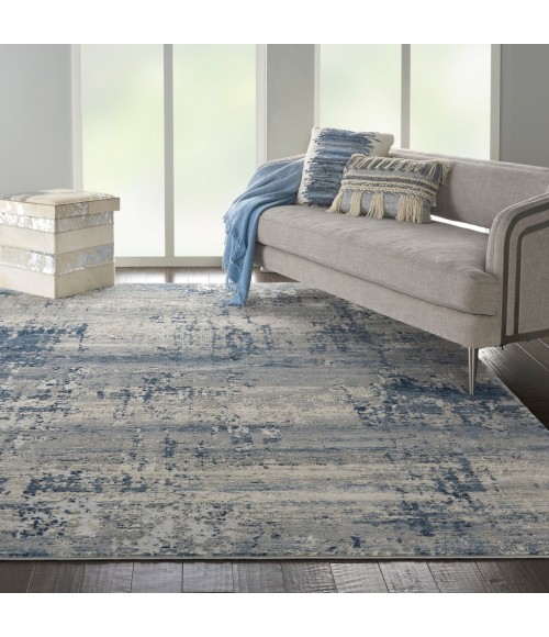 Nourison Rustic Textures Area Rug RUS10-Ivory/Blue