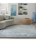 Nourison Prismatic Area Rug PRS19 Seafoam/Silver 7'9" x 9'9"