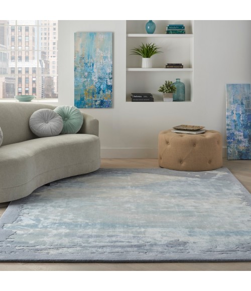 Nourison Prismatic Area Rug PRS19 Seafoam/Silver 7'9" x 9'9"