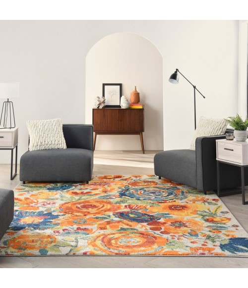 Nourison ALLUR Area Rug Nourison Allur Area Rug ALR07-Ivory Multicolor