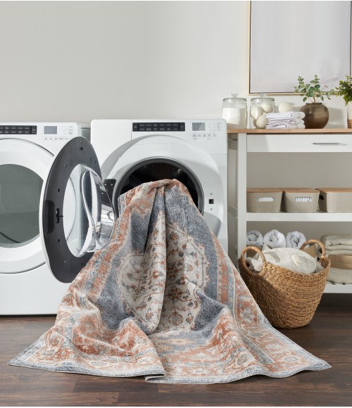 Nourison Astra Machine Washable Area Rug ASW11 Denim Multi