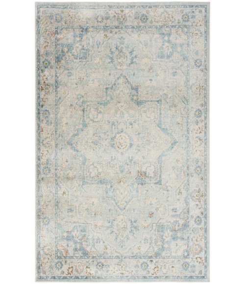 Nourison Astra Machine Washable Light Blue ASW12 4 ft. X 6 ft. Rectangle Rug