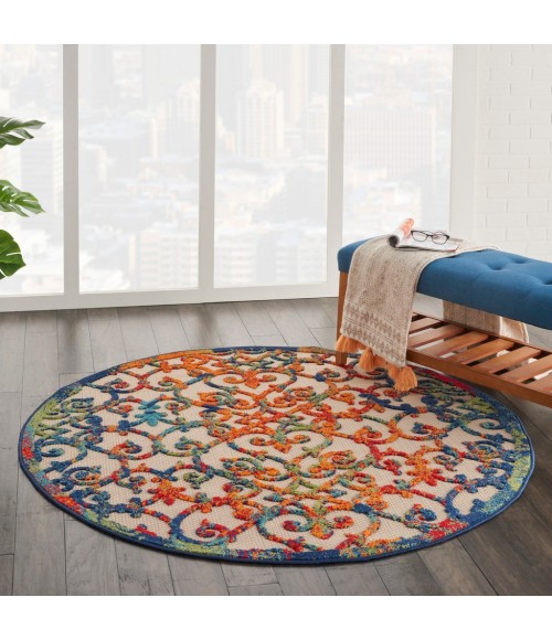 Nourison Aloha Round Area Rug ALH21-Multicolor