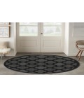 Nourison Easy Care Charcoal Black Rug NES01 5 ft. Round - Rugs Town Nourison Easy Care Charcoal Black NES01 5 ft. Round Rug