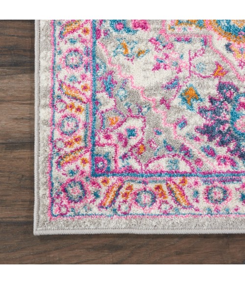 Nourison Passion Runner Area Rug PSN20-Light Grey/Pink