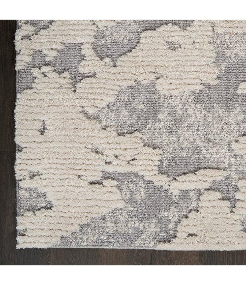 Nourison TEXTURED CONTEMPORARY Area Rug Nourison Textured Contemporary Area Rug TEC01-Ivory/Grey