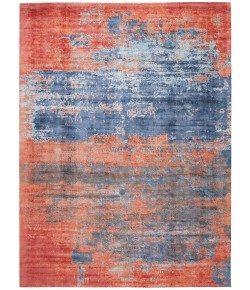 kathy ireland Home Ki37 Safari Dreams - Ki374 Blue Brick Area Rug 9 ft. X 12 ft. Rectangle