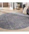 Nourison Rustic Textures Area Rug RUS06 Grey/Beige 7'10" Round