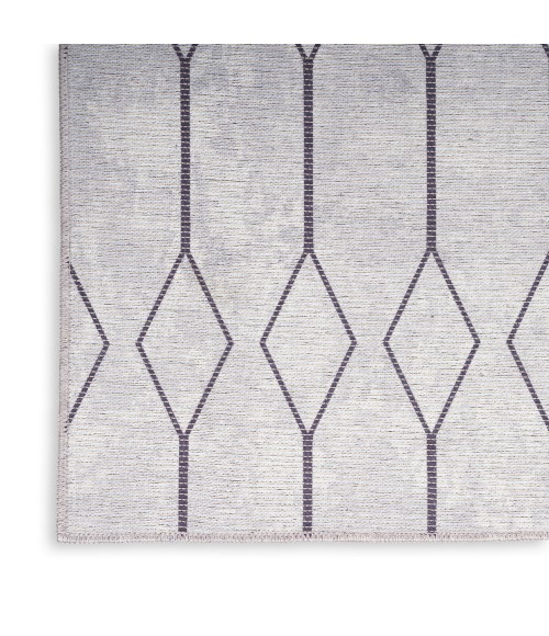 Nicole Curtis Machine Washable Series 1 Area Rug SR107 Ivory/Grey