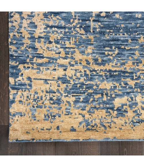 Nourison Luna Dark Blue Mocha LUN01 9 ft. X 12 ft. Rect. Rug