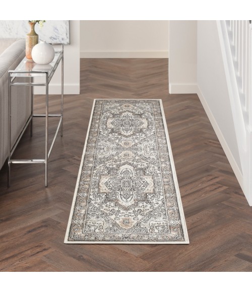 Nourison Concerto Ivory Grey Taupe CNC18 2 ft. 2 in. X 7 ft. 6 Rect. Rug