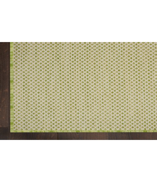 Nourison Courtyard Ivory Green COU01 5 ft. Square Rug