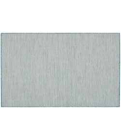 Nourison Courtyard Ivory Aqua COU01 5 ft. Square Rug