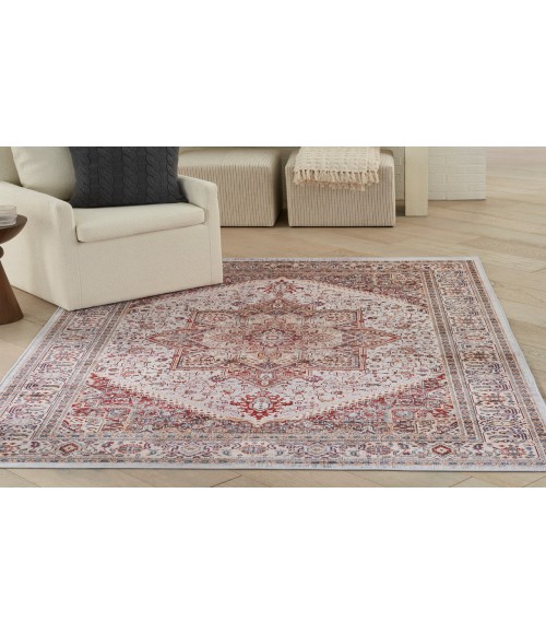 Nourison Vintage Home Ivory Red VNH01 5 ft. X 7 ft. Rectangle Rug