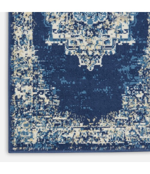 Nourison Grafix Area Rug GRF14-Navy Blue