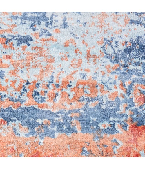 kathy ireland Home Safari Dreams Area Rug KI374-Blue/Brick