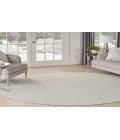 Nourison Courtyard Ivory/Silver COU01 6 ft. Round Rug