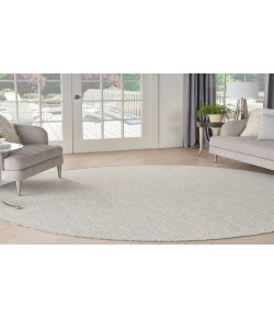 Nourison Courtyard Ivory/Silver COU01 6 ft. Round Rug