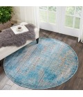 Nourison KARMA Area Rug Nourison Karma Round Area Rug KRM01-Blue