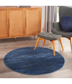 Nourison Essentials - Nre01 Midnight Blue Area Rug 4 ft. X Round