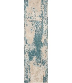 Nourison Maxell - Mae13 Ivory Teal Area Rug 2 ft. 2 X 7 ft. 6 Rectangle