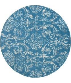 Nourison Jubilant - Jub09 Blue Area Rug 5 ft. 3 X Round