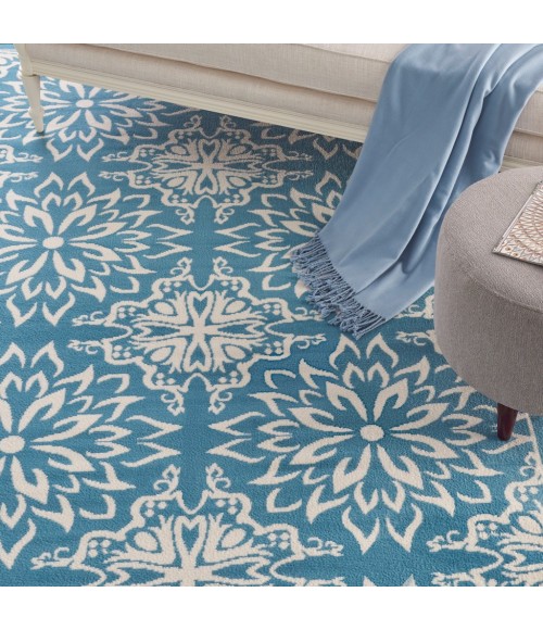 Nourison Jubilant Area Rug JUB06-Ivory/Blue