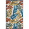 Nourison Aloha Ivory Multicolor ALH18 3 ft. X 5 ft. Rectangle Rug