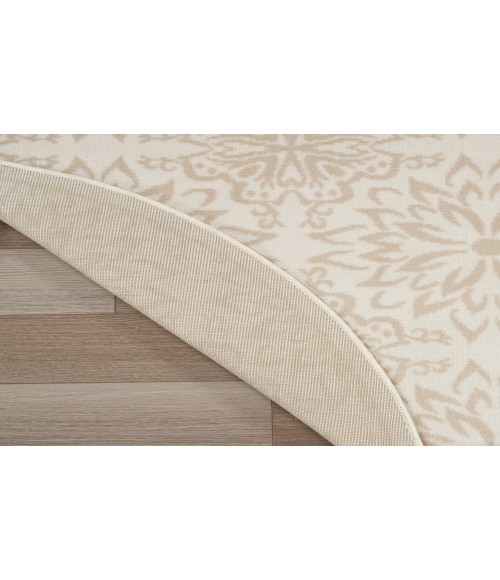 Nourison Jubilant Ivory Beige JUB06 5 ft. 3 in. Round Rug