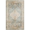 Nourison Astra Machine Washable Silver Blue ASW11 2 ft. 2 in. X 4 ft. Rectangle Rug