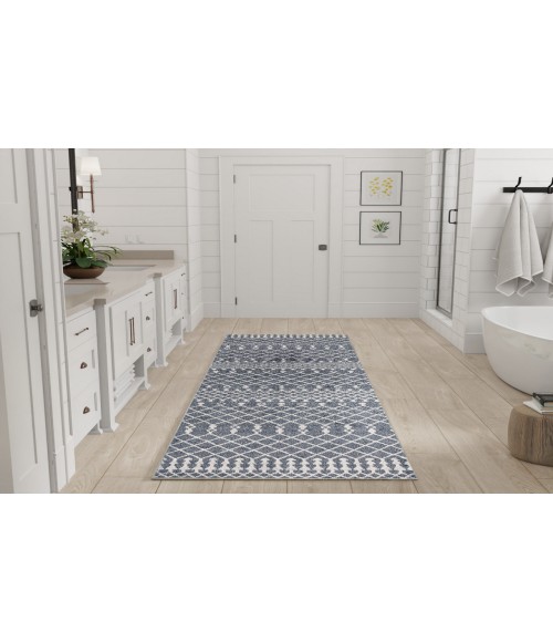 Nourison Astra Machine Washable Denim ASW10 2 ft. 2 in. X 8 ft. Rectangle Rug