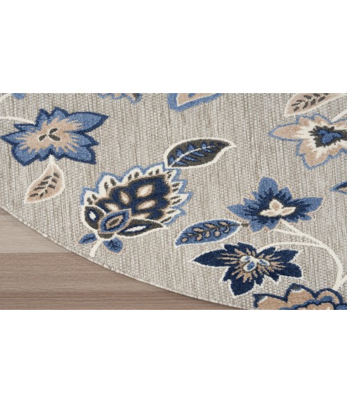 Nourison Aloha Blue Grey ALH31 7’10” Round Rug