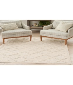 Nourison Easy Care Cream NES01 4 ft. X 6 ft. Rectangle Rug