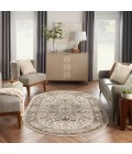 Nourison Quarry Ivory Grey QUA05 6 ft. X 9 ft. Oval Rug