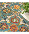 Nourison Allur Area Rug ALR03 Turquoise Ivory