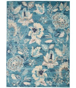 Nourison Tranquil(Traql) - Tra02 Turquoise Area Rug 4 ft. X 6 ft. Rectangle