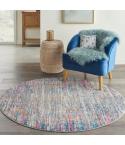 Nourison Passion - Psn09 Ivory Multicolor Area Rug 4 ft. X Round