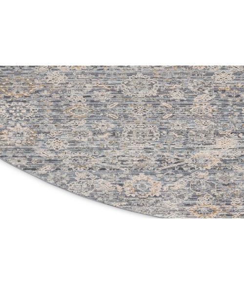 Nourison Nyle Charcoal Rug NYE08 7’10” Round - Rugs Town Nourison Nyle Charcoal NYE08 7’10” Round Rug
