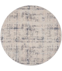 Nourison Rustic Textures - Rus06 Ivory Blue Area Rug 7 ft. 10 in. Round