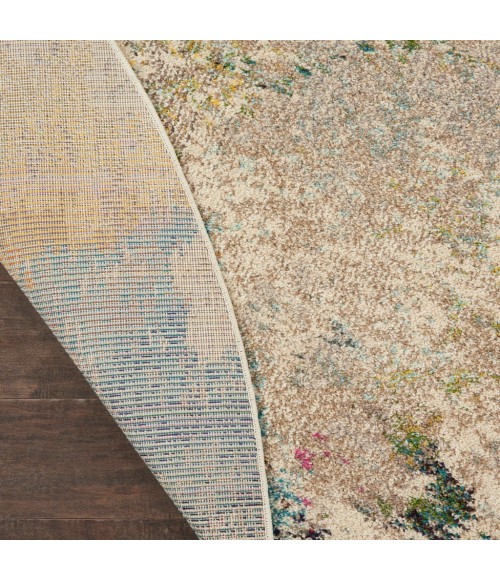 Nourison Celestial Round Area Rug CES12-Ivory/Multicolor