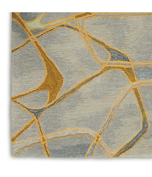 Nourison Symmetry Area Rug SMM05-Grey/Yellow